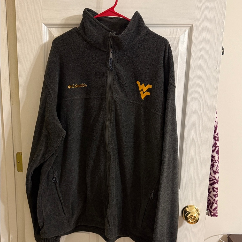 Columbia Charcoal Fleece Jacket with WV accents.